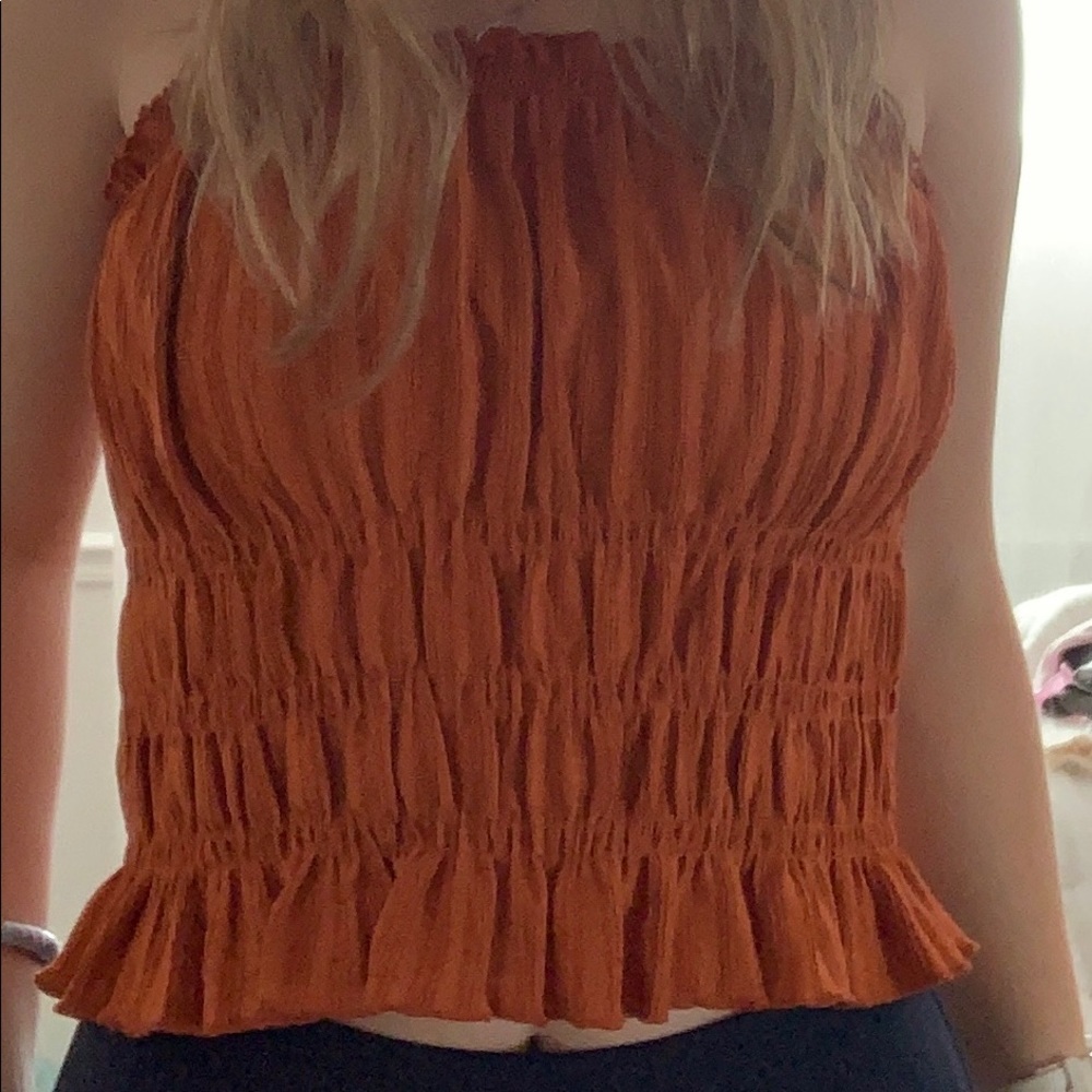 H&M burnt orange crop top